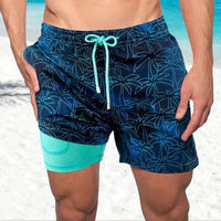 Mads | Men's Printed Compression-Lined Swim Shorts