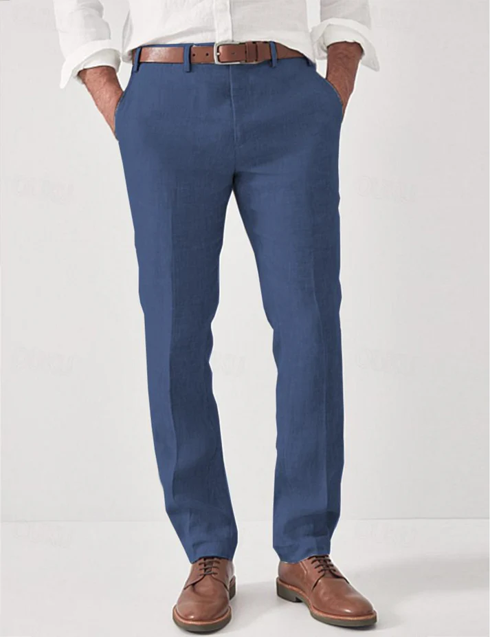 Julian | Men's Straight-Leg Button-Front Trousers