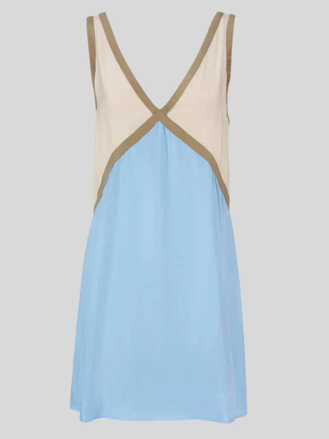 CONTRAST OPEN-BACK MINI DRESS FOR WOMEN