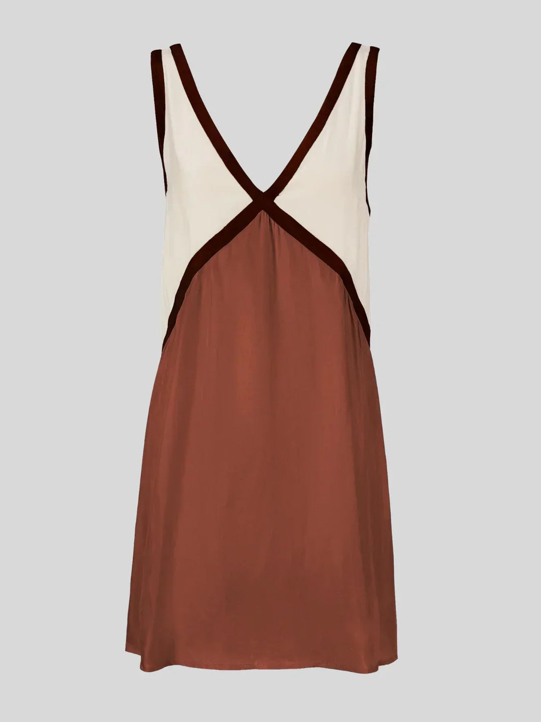 CONTRAST OPEN-BACK MINI DRESS FOR WOMEN