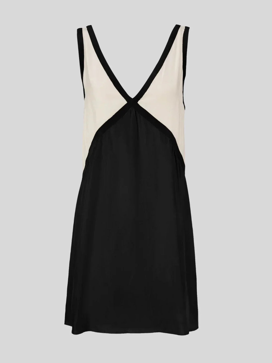 CONTRAST OPEN-BACK MINI DRESS FOR WOMEN