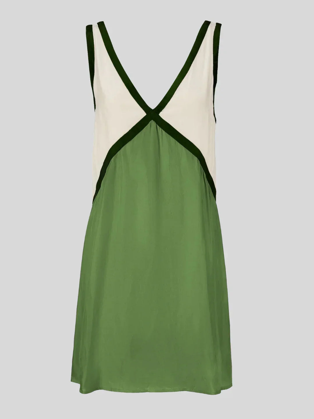 CONTRAST OPEN-BACK MINI DRESS FOR WOMEN