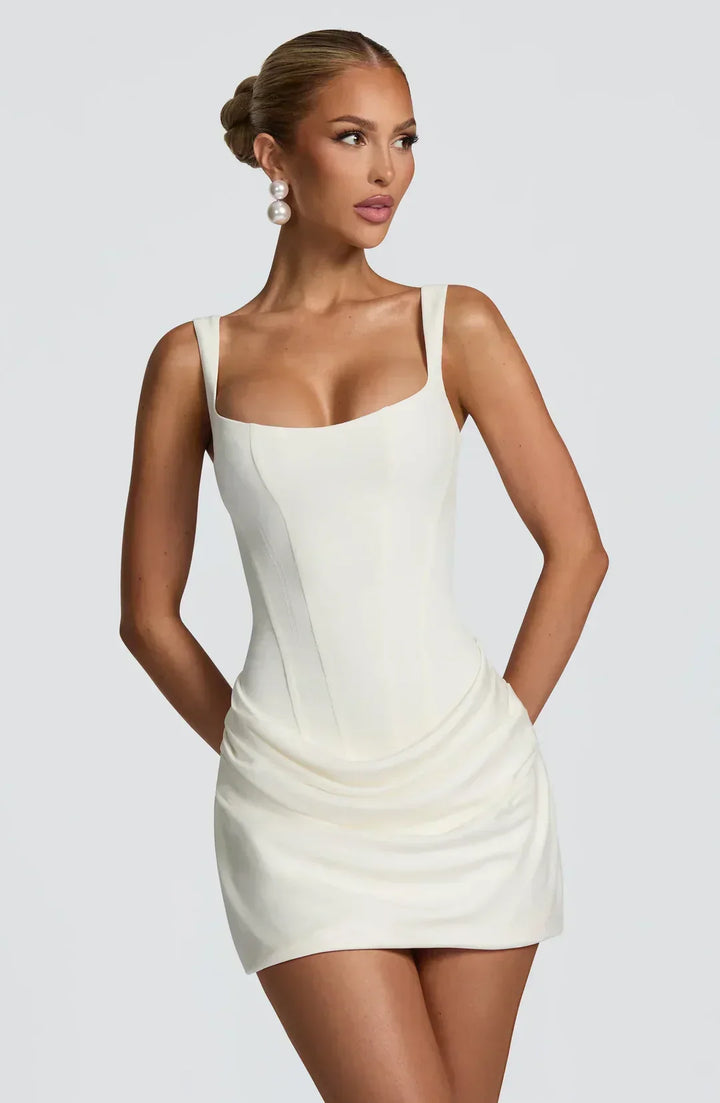 DRAPED CORSET MINI DRESS FOR WOMEN