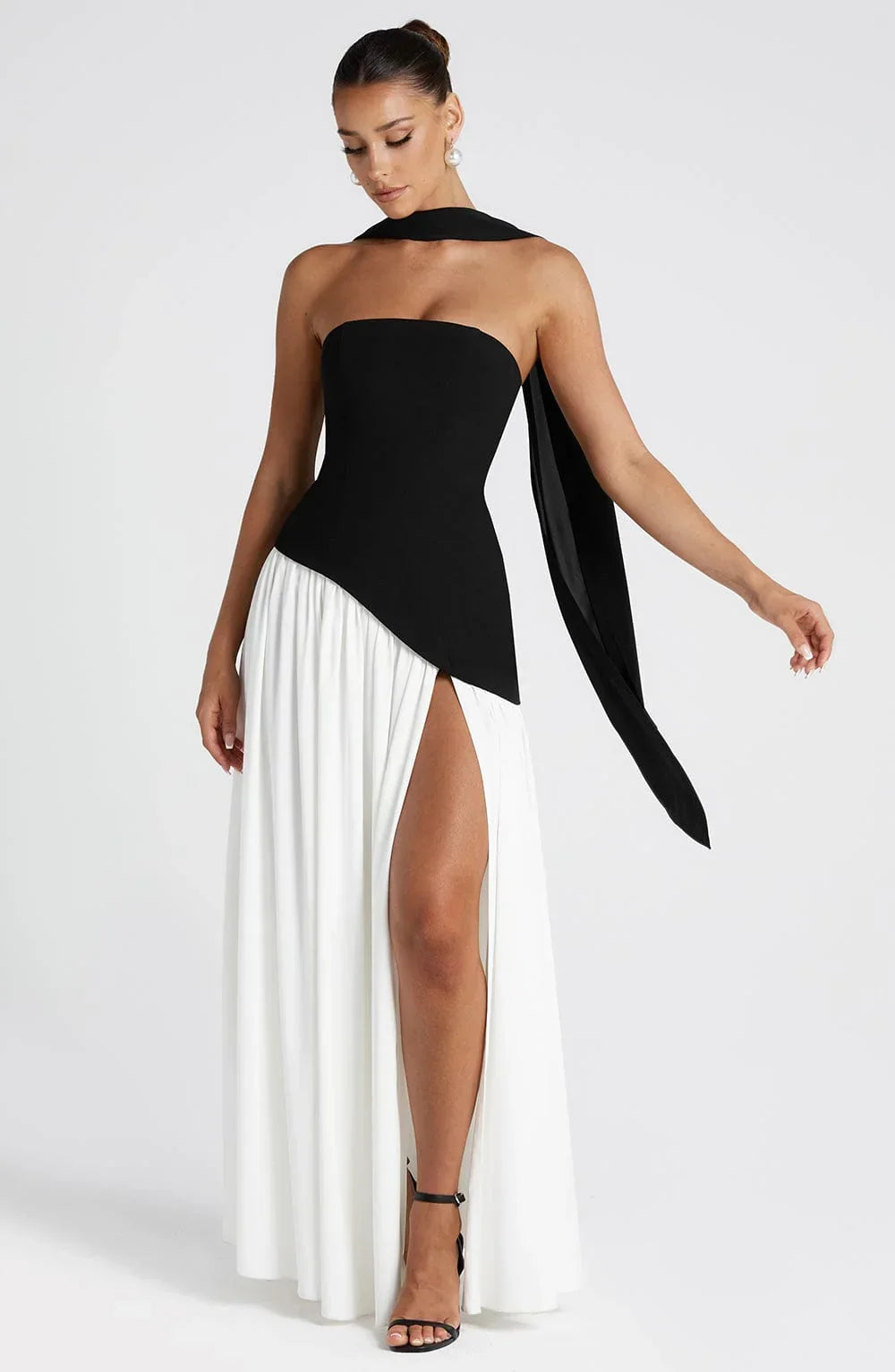 CORSET SLIT MAXI DRESS FOR WOMEN