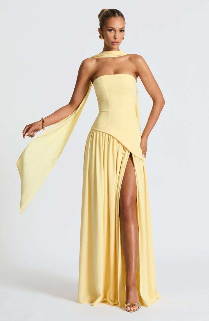 CORSET SLIT MAXI DRESS FOR WOMEN