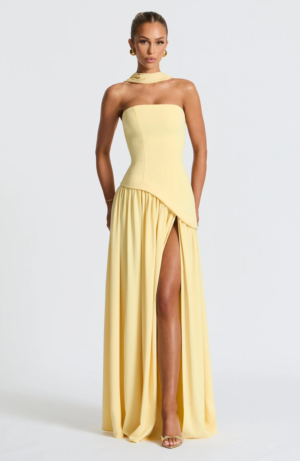 CORSET SLIT MAXI DRESS FOR WOMEN