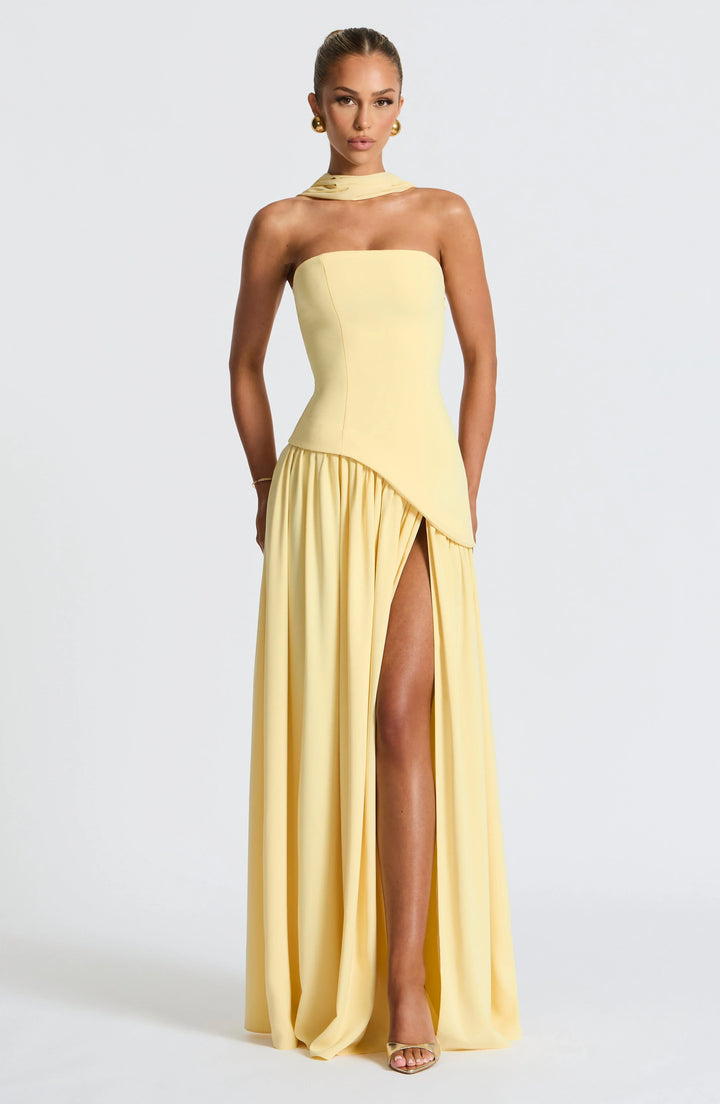 CORSET SLIT MAXI DRESS FOR WOMEN