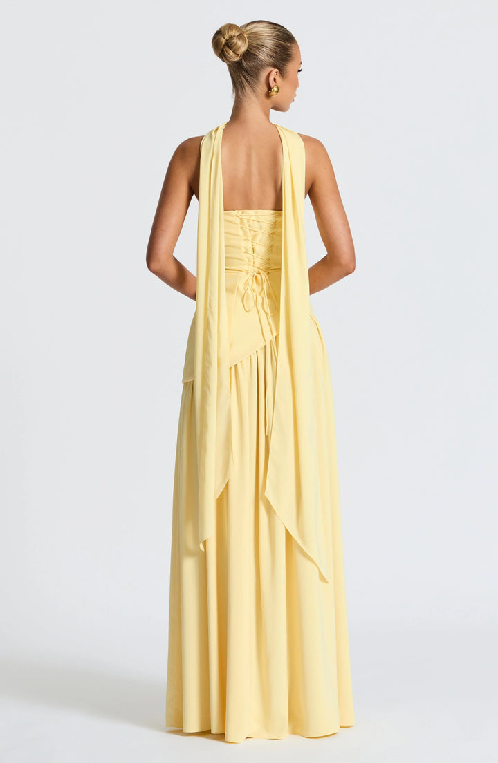 CORSET SLIT MAXI DRESS FOR WOMEN