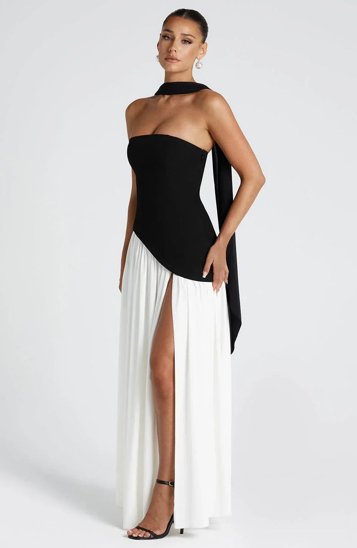 CORSET SLIT MAXI DRESS FOR WOMEN