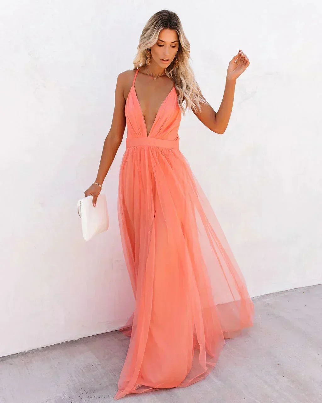 BACKLESS MAXI DRESS FOR WOMEN