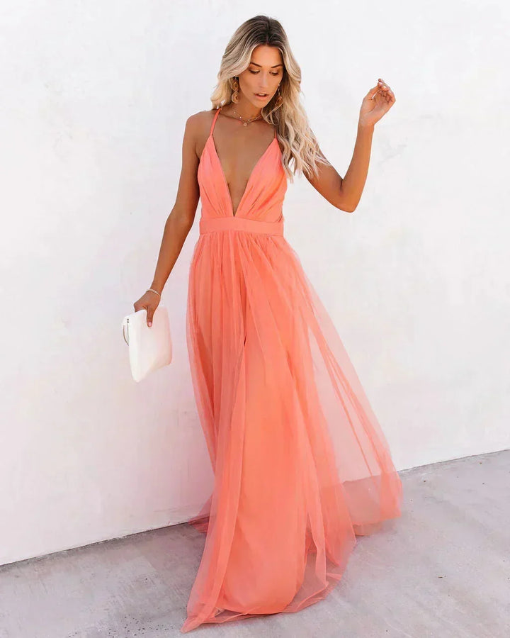 BACKLESS MAXI DRESS FOR WOMEN