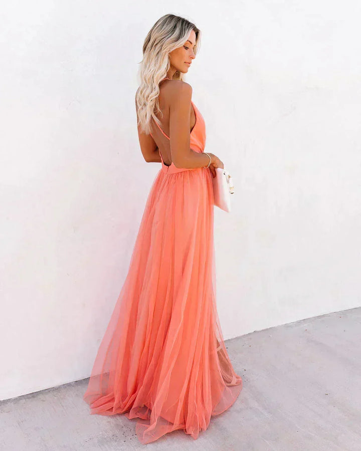 BACKLESS MAXI DRESS FOR WOMEN