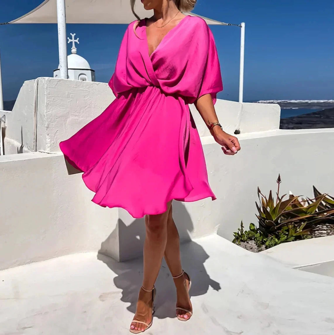 WRAP-EFFECT MINI DRESS FOR WOMEN