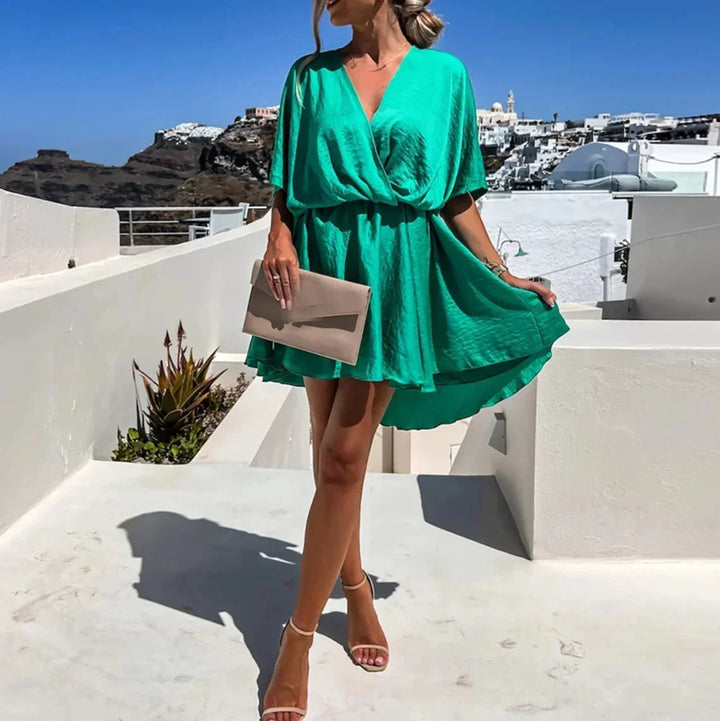WRAP-EFFECT MINI DRESS FOR WOMEN