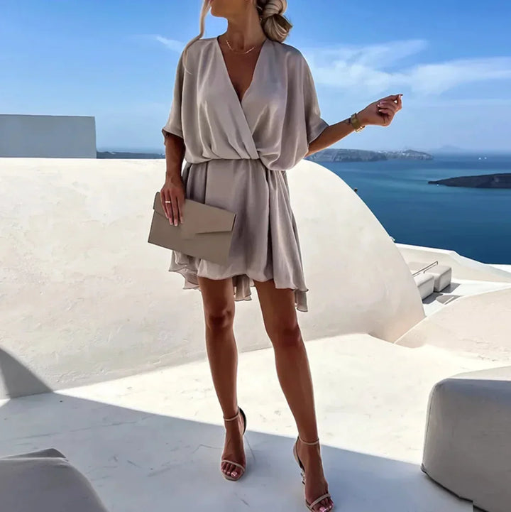 WRAP-EFFECT MINI DRESS FOR WOMEN