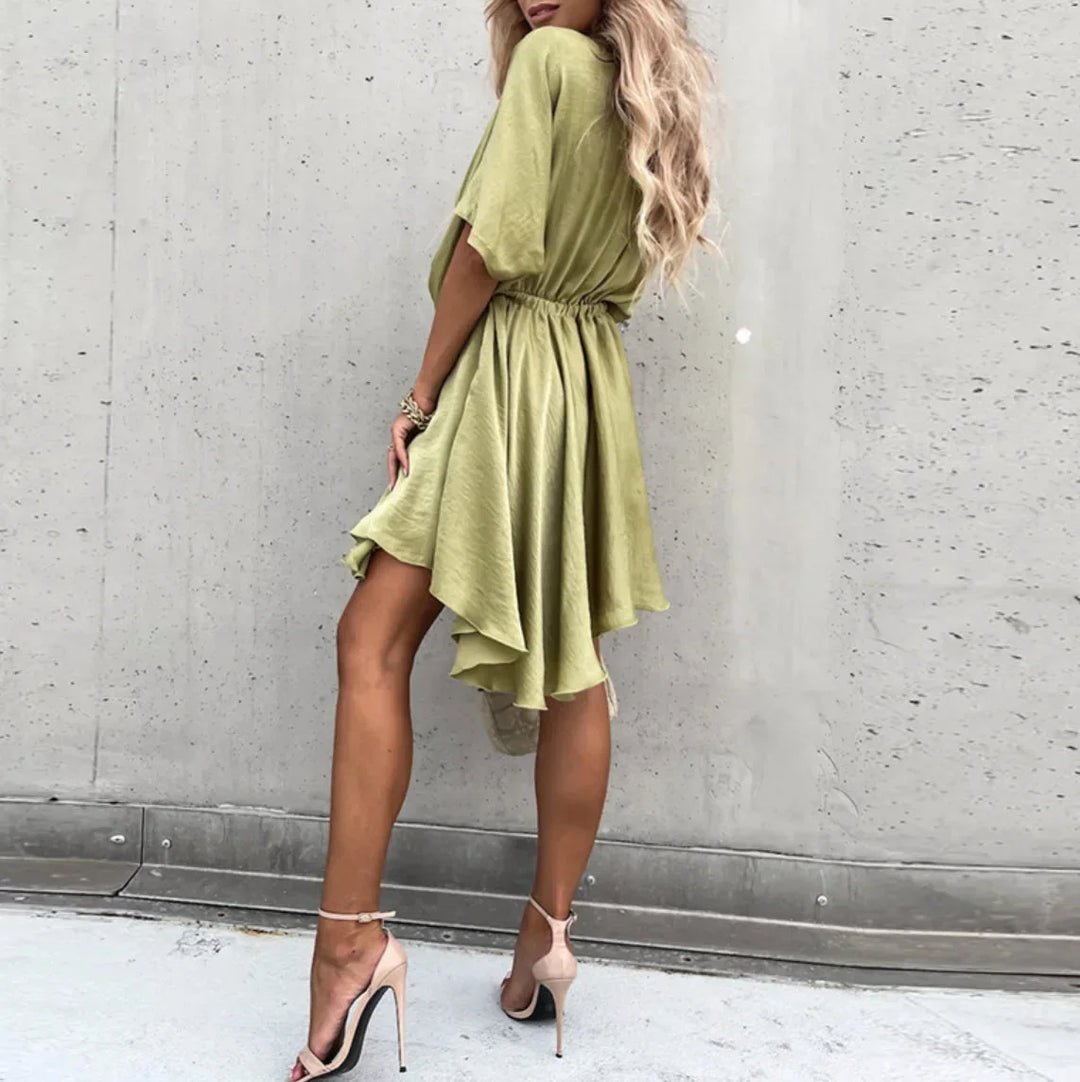 WRAP-EFFECT MINI DRESS FOR WOMEN