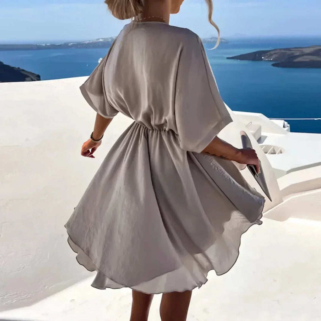 WRAP-EFFECT MINI DRESS FOR WOMEN