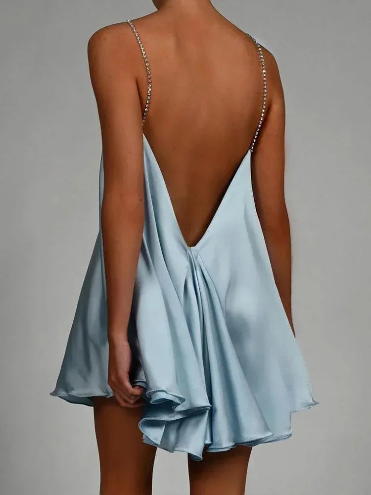 CHAIN-EMBELLISHED MINI DRESS FOR WOMEN