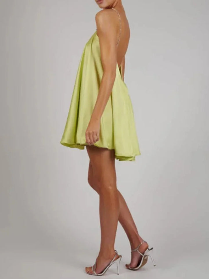 CHAIN-EMBELLISHED MINI DRESS FOR WOMEN