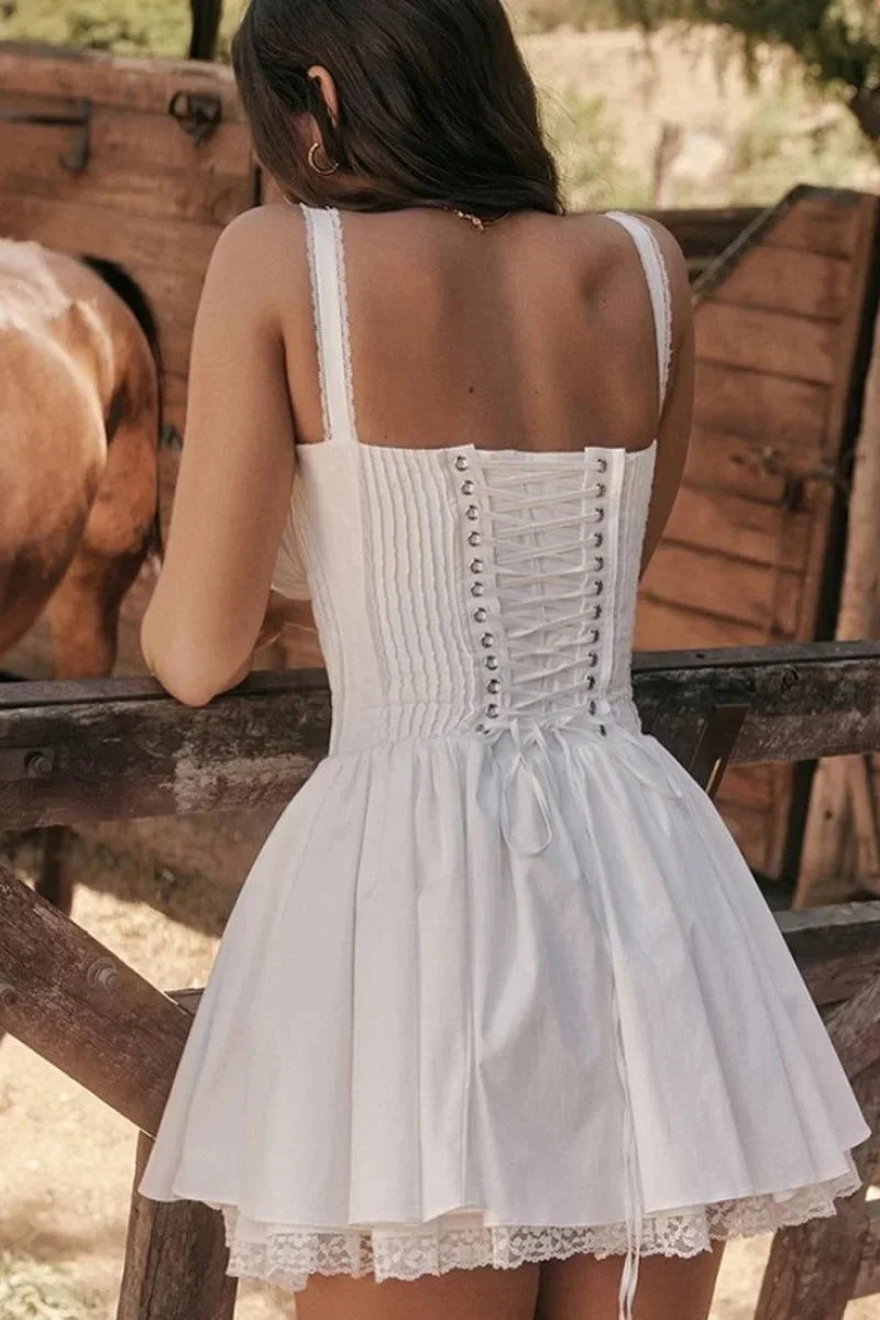 RUCHED NECKLINE MINI DRESS FOR WOMEN