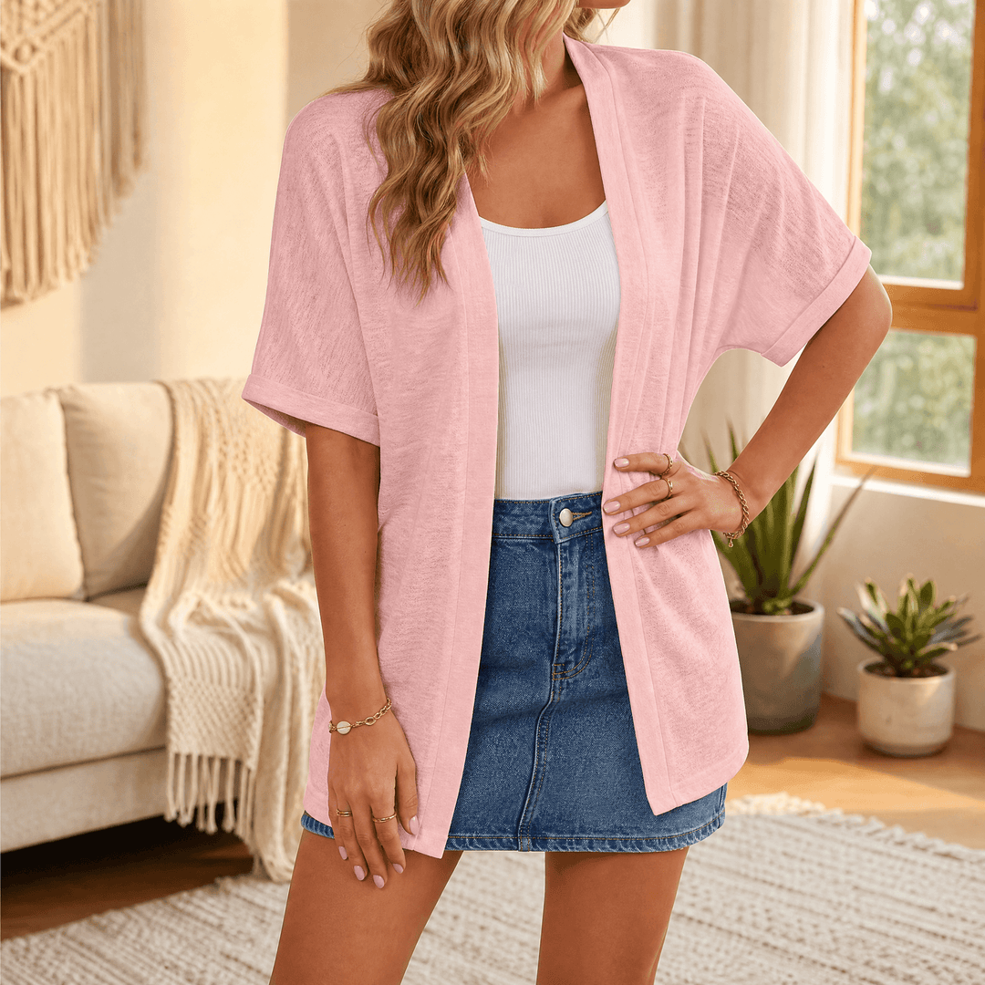 Freya | Open-Front Dolman Cardigan with Side Slits for Women
