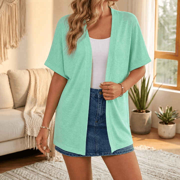 Freya | Open-Front Dolman Cardigan with Side Slits for Women
