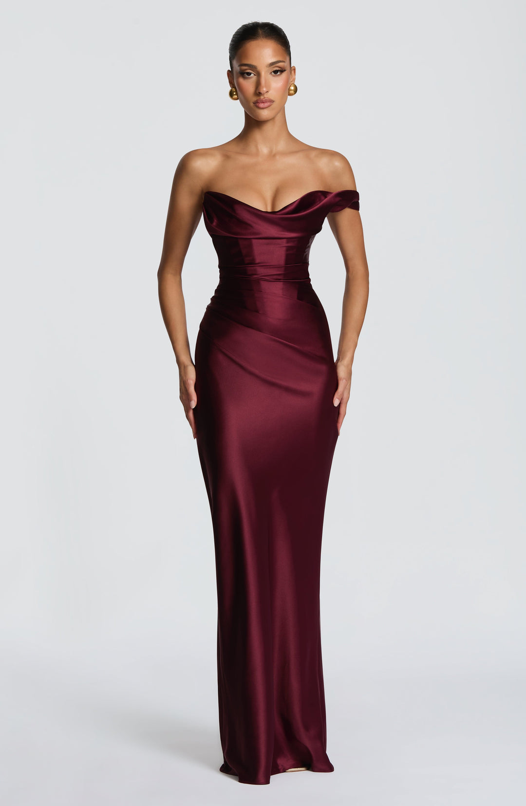 ASYMMETRIC LACE-UP MAXI DRESS FOR WOMEN