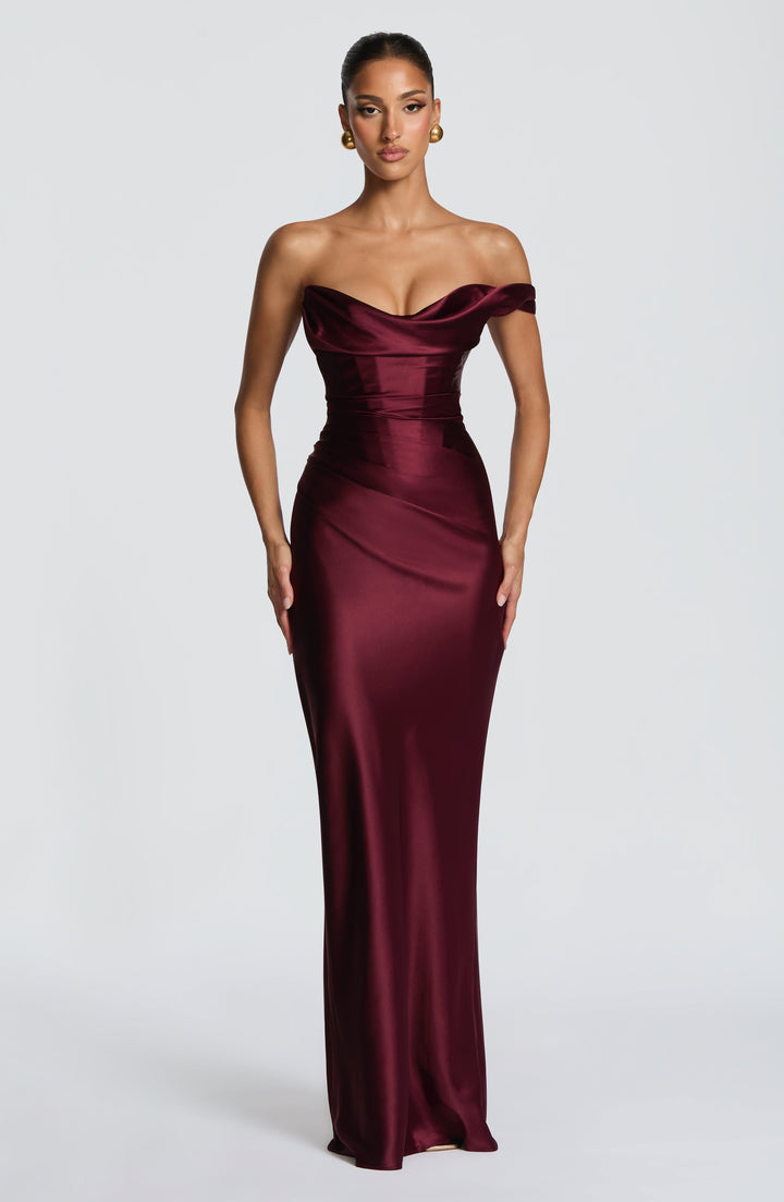 ASYMMETRIC LACE-UP MAXI DRESS FOR WOMEN