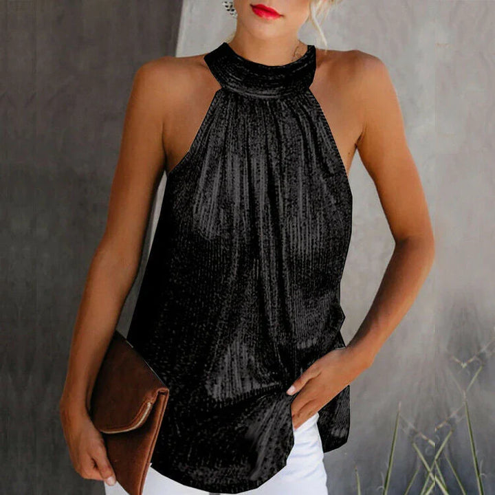 SHIMMER HALTER TOP FOR WOMEN